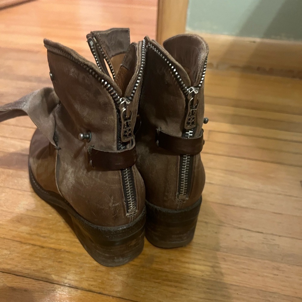Brown Leather Ankle Boots - Picture 8 of 12